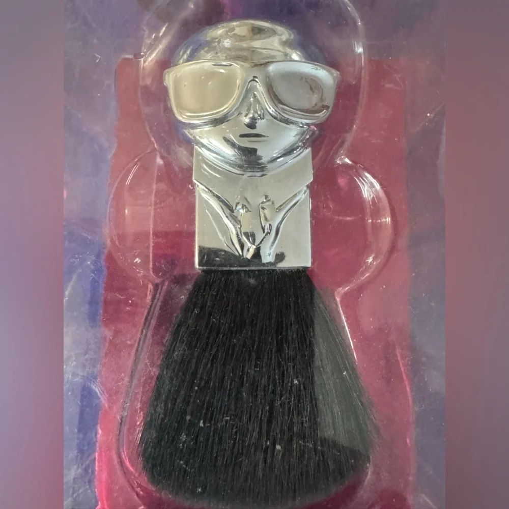 Karl Lagerfeld + ModelCo Black and Silver Makeup Brush